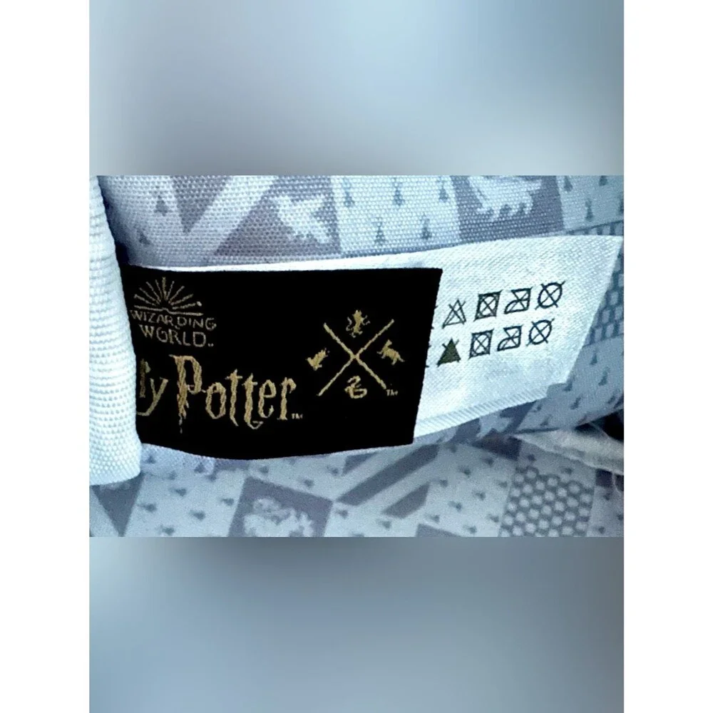 Harry Potter Ravenclaw Cosmetic Bag White Marble Print 8” x 4” x 4.5” Zip Pouch